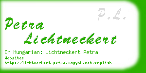 petra lichtneckert business card